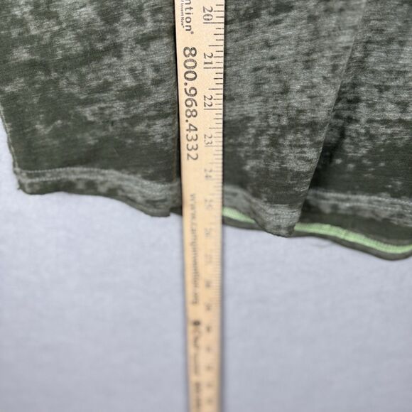 Free People FP BEACH Free Fallin' Burnout Tee Top Army Green XS but Oversized - Picture 5 of 6